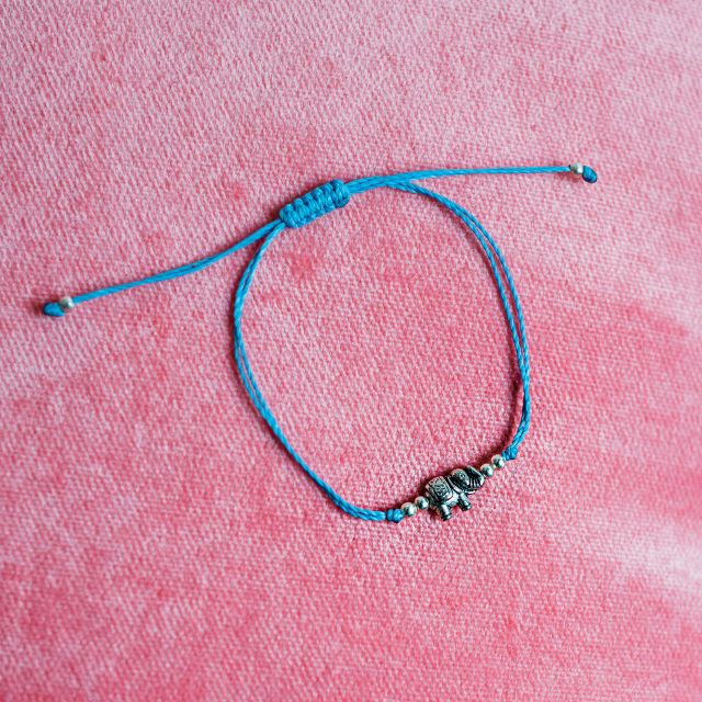 Elephant String Charm Bracelet Fair Trade Guatemala