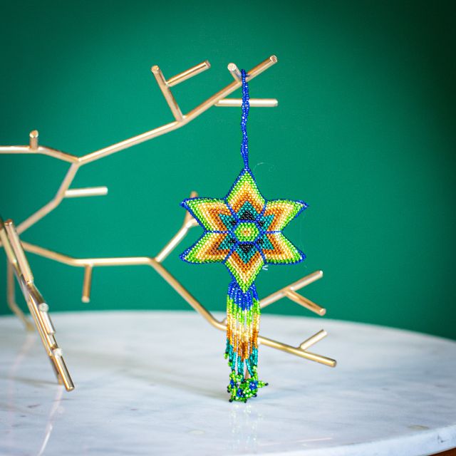 Multi Star Beaded fair trade beaded ornament