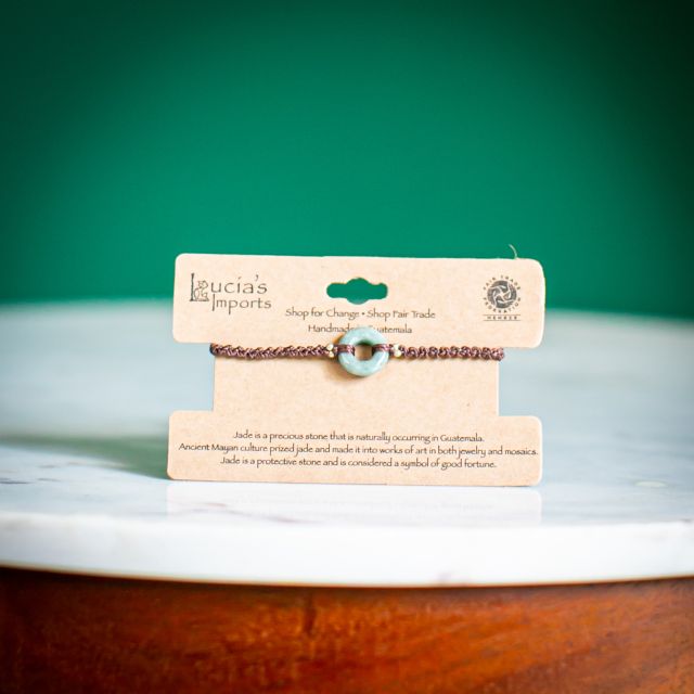 Karma Jade Macrame Bracelet Fair Trade