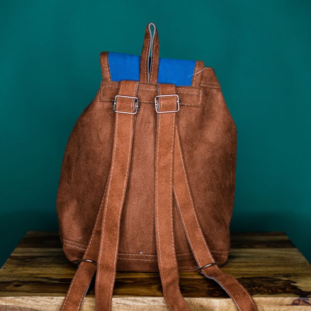 Vegan Leather Tipico medium backpack huipile fair trade guatemalan handbag