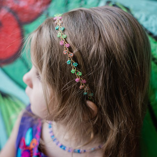 Blooming Petals headband kids Guatemalan fair trade accessories