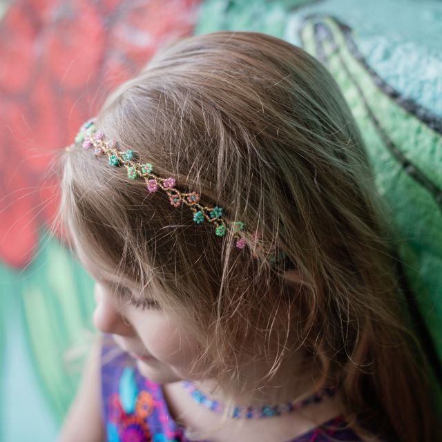 Blooming Petals headband kids Guatemalan fair trade accessories