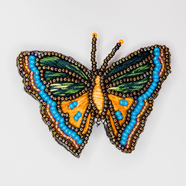 butterfly pin pollinator jewelry handmade fair trade ethically made
