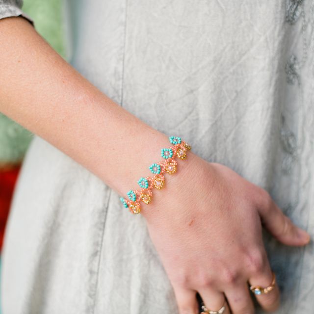 Blooming Petals Bracelet fair trade handmade guatemalan beaded accessory