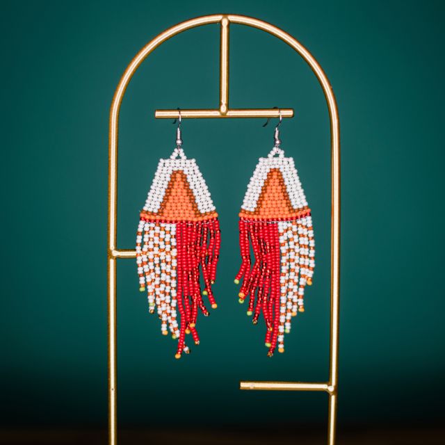 Rayas Earring beaded geometric fair trade jewelry