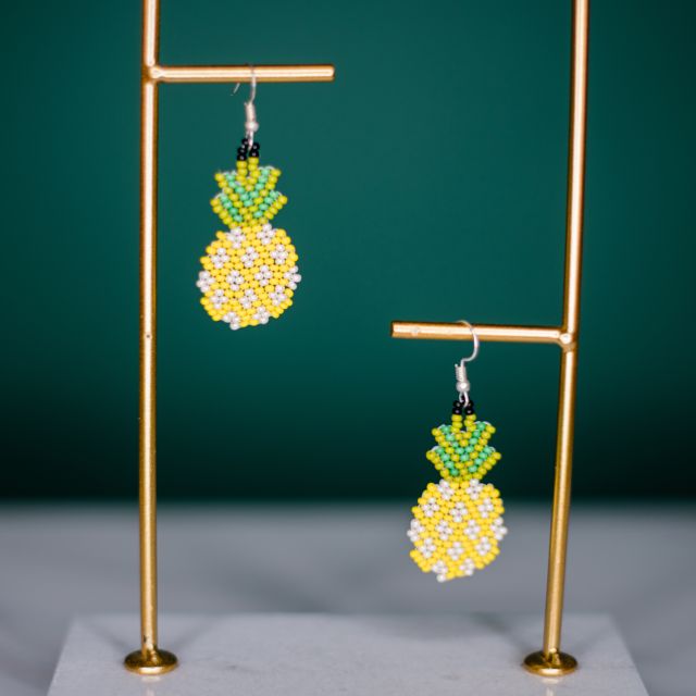 pineapple earrings handmade fair trade guatemalan accessories