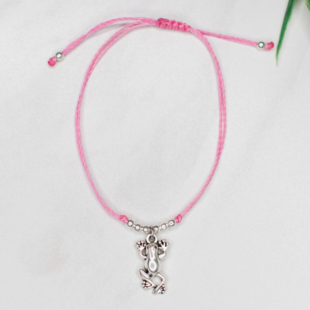 frog string charm bead bracelet  fair trade guatemalan