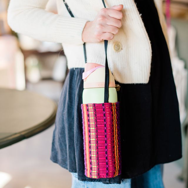 water bottle holder comalapa fair trade guatemalan accessory