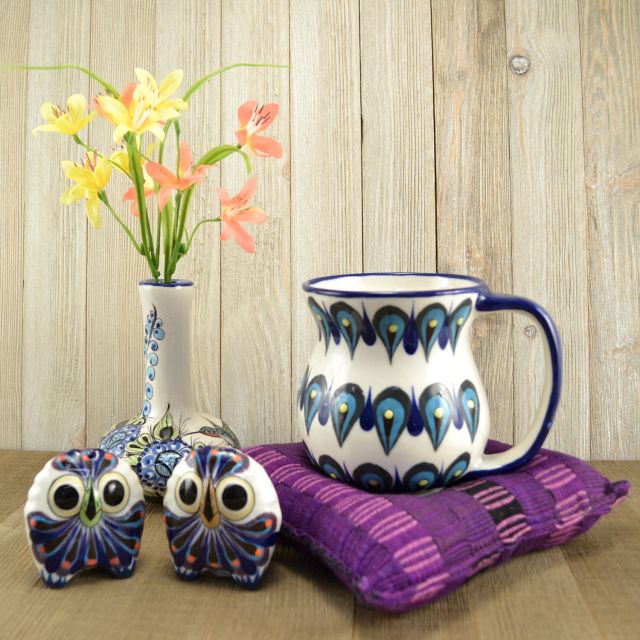 Wild Bird Bud Vase with Owl Salt and Pepper Shakers, Coffee Mug, and Cup Warmer