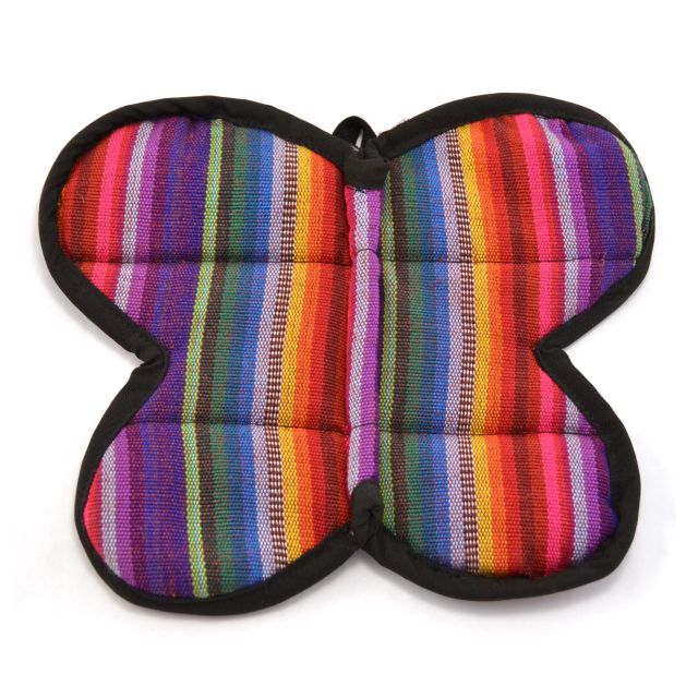 Fair Trade Handmade Woven Guatemalan Butterfly Potholder