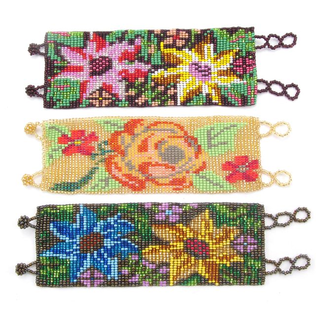 Lucia's Imports Wholesale Guatemalan Fair Trade handmade beaded cuff bracelet