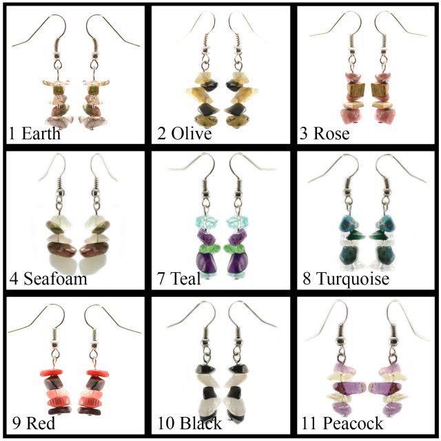 Fair Trade Handmade Guatemalan Rock Candy Earring