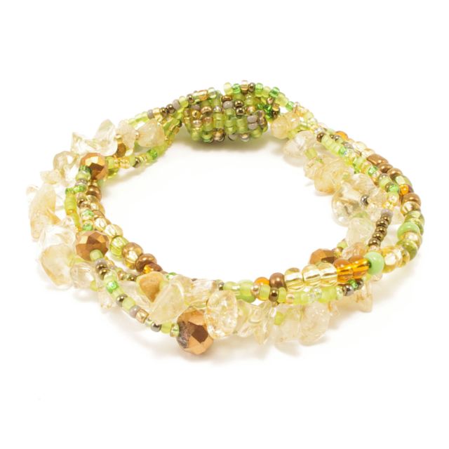 Fair Trade Handmade Guatemalan Small Rock Candy Magnetic Bracelet