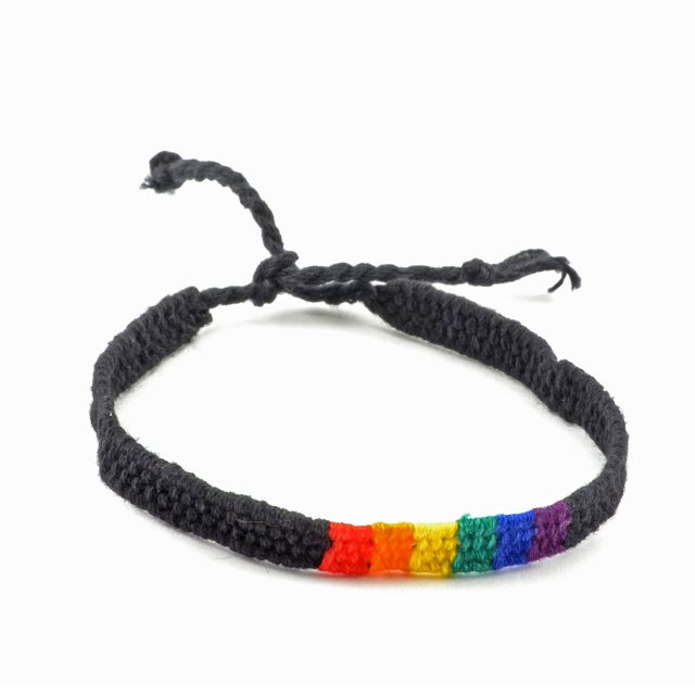 Lucia's Imports Fair Trade Handmade Rainbow Friendship Bracelet from Guatemala
