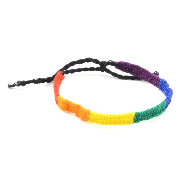 Lucia's Imports Fair Trade Handmade Rainbow Friendship Bracelet from Guatemala
