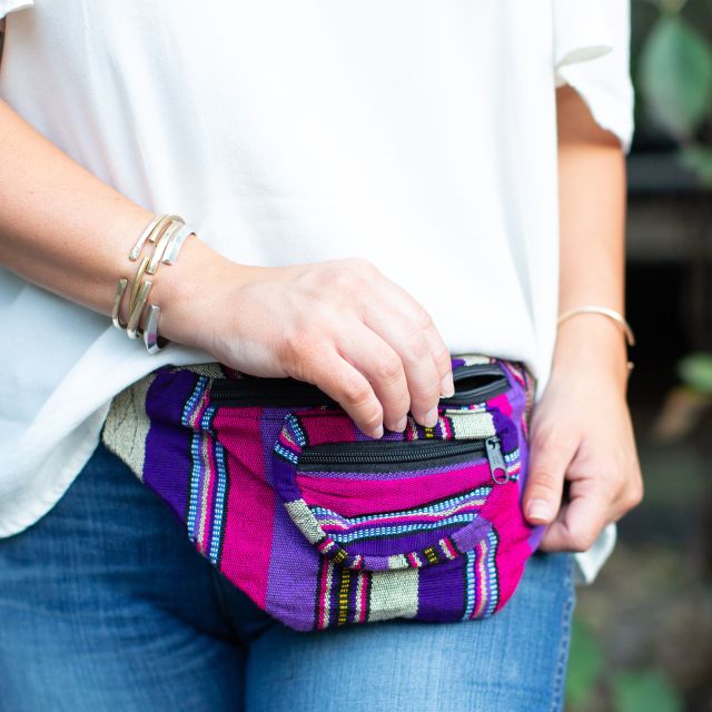 Fair Trade Handmade Guatemalan Ikat Fanny Pack