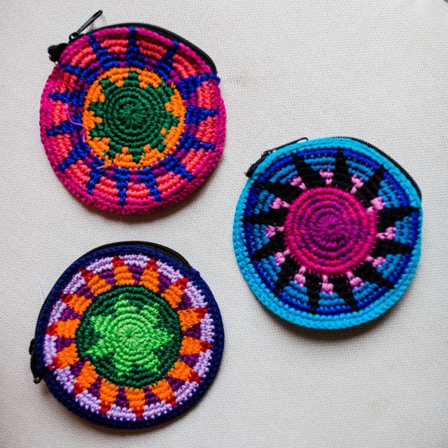 Lucia's Imports Wholesale Fair Trade Handmade Guatemalan Disc Coin Bags