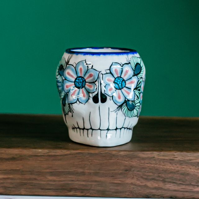 Lucia's Imports Wholesale Handmade Fair Trade Guatemalan Ceramic Sugar Skull Skeleton MugsLucia's Imports Wholesale Handmade Fair Trade Guatemalan Ceramic Sugar Skull Skeleton MugsLucia's Imports Wholesale Handmade Fair Trade Guatemalan Ceramic Sugar Skull Skeleton Mugs