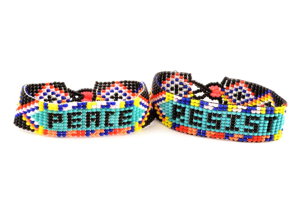 Lucia's Imports Fair Trade Handmade Guatemalan Resist Beaded Friendship Bracelet